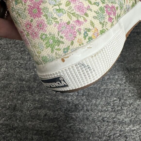 Loveshackfancy X Superga Floral High Top Sneakers Women 10.5 Floral Strawberry - Picture 6 of 16